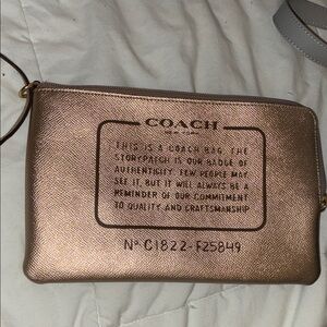 Coach Metallic Gold Wristlet